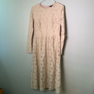 H&M Light Pink Cream Floral Dress